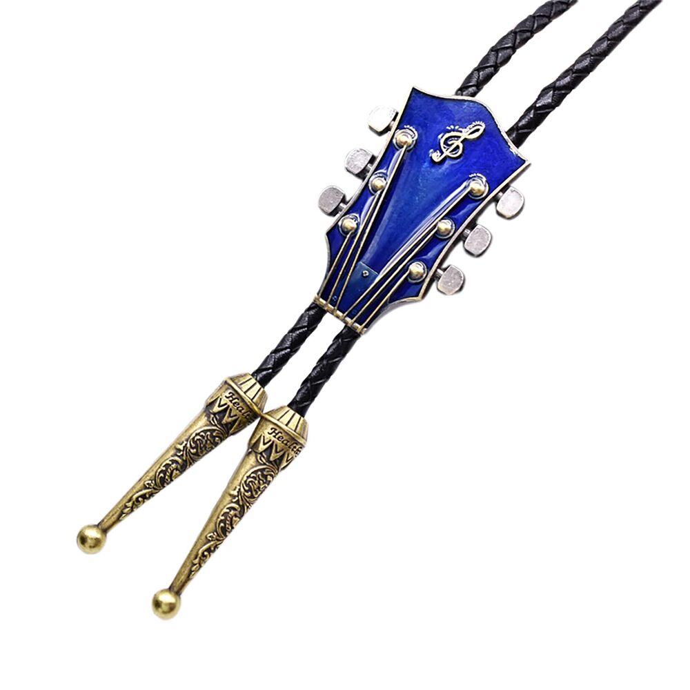 3153 Bolo tie cowboy necktie western style bow tie cowboy accessories blue